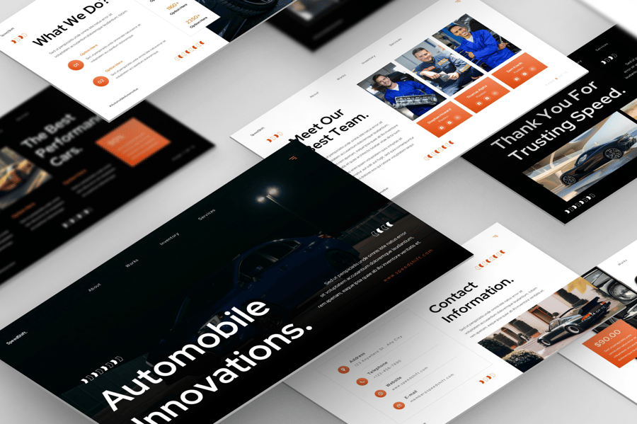 汽车业务与创新演示PPT模板 (PPTX)