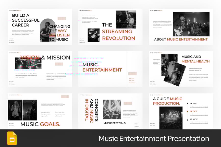 音乐娱乐PPT模板 (PPTX)