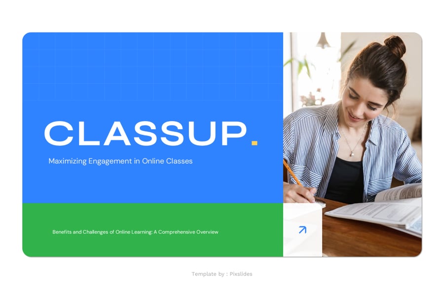 在线课程教育PPT模板 (PPTX)