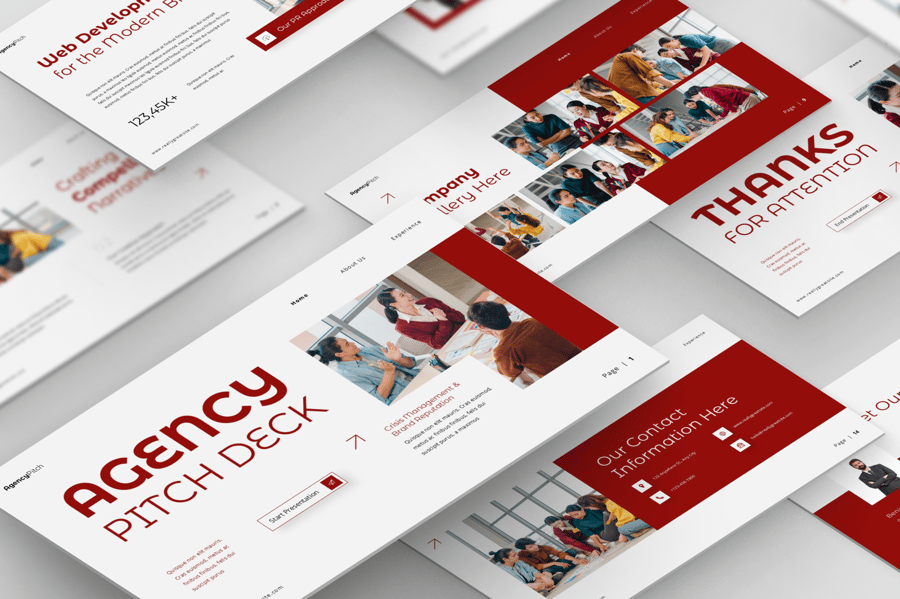 代理介绍甲板PPT模板 (PPTX)