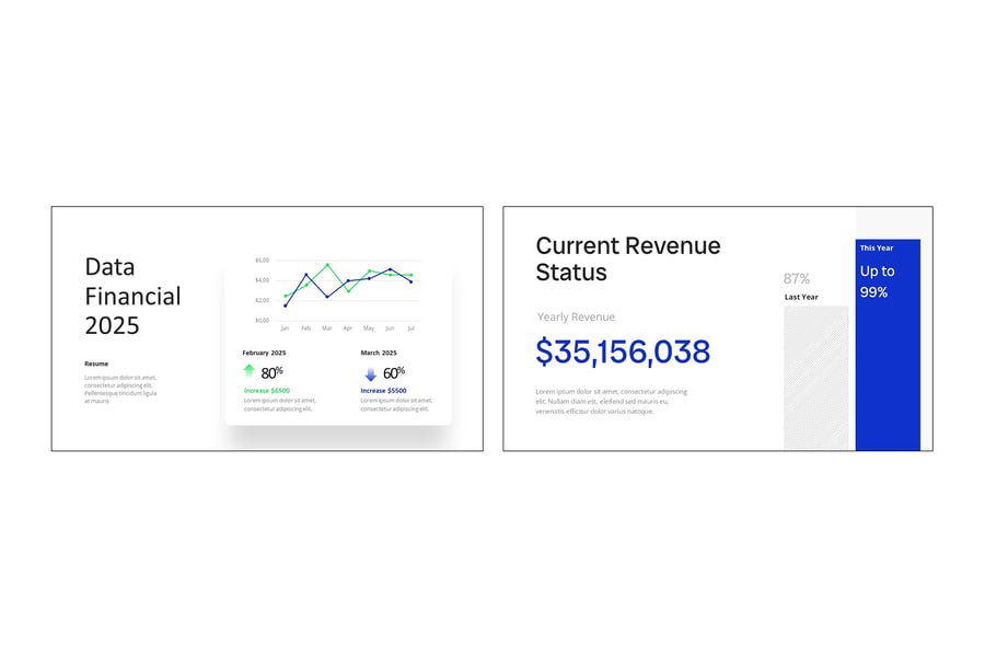 仪表板数据财务PPT模板 (PPTX)
