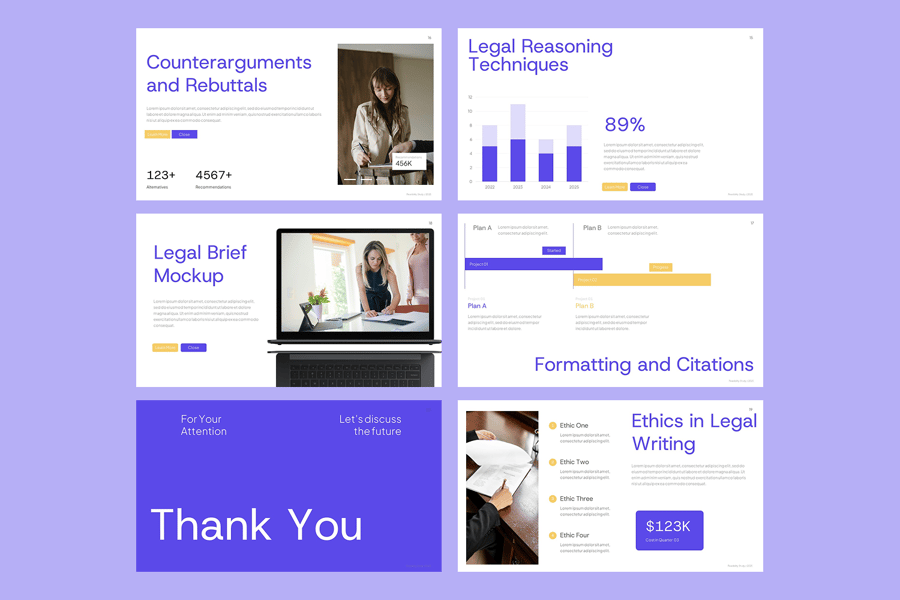 法律简介PPT模板 (PPTX)