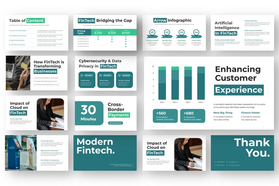 现代金融科技PPT模板 (PPTX)