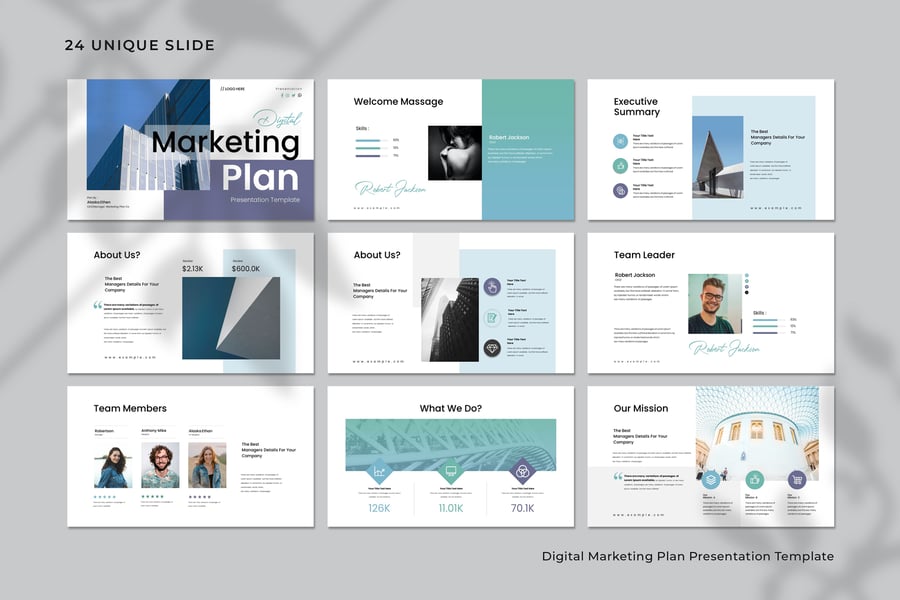 数字营销计划演示PPT模板 (PPTX)