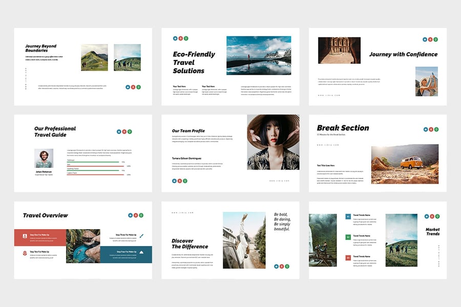 旅行PPT模板 (PPTX)