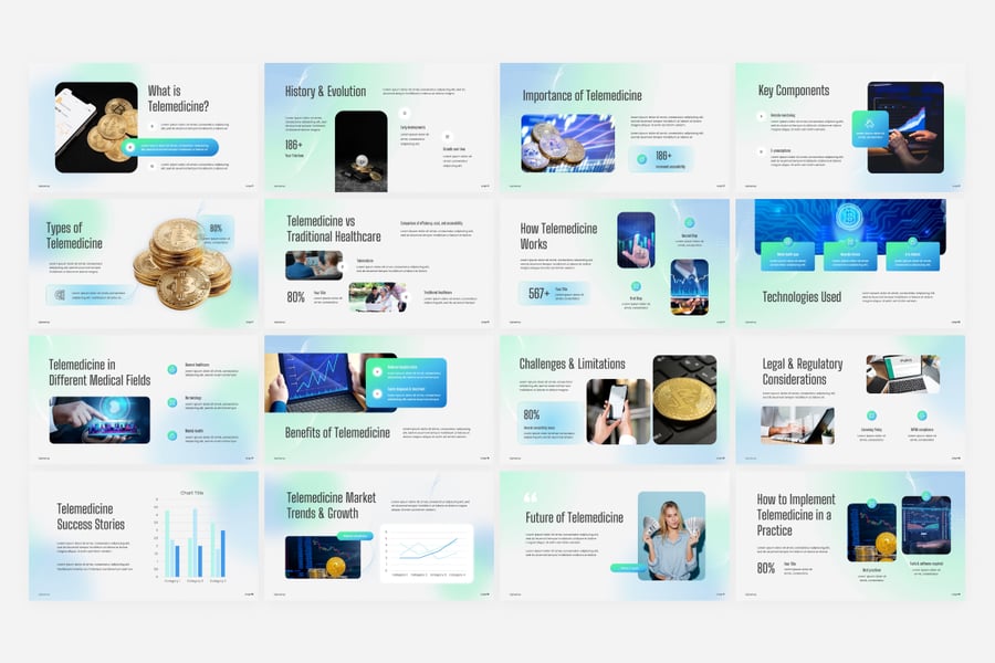 加密货币PPT模板 (PPTX)