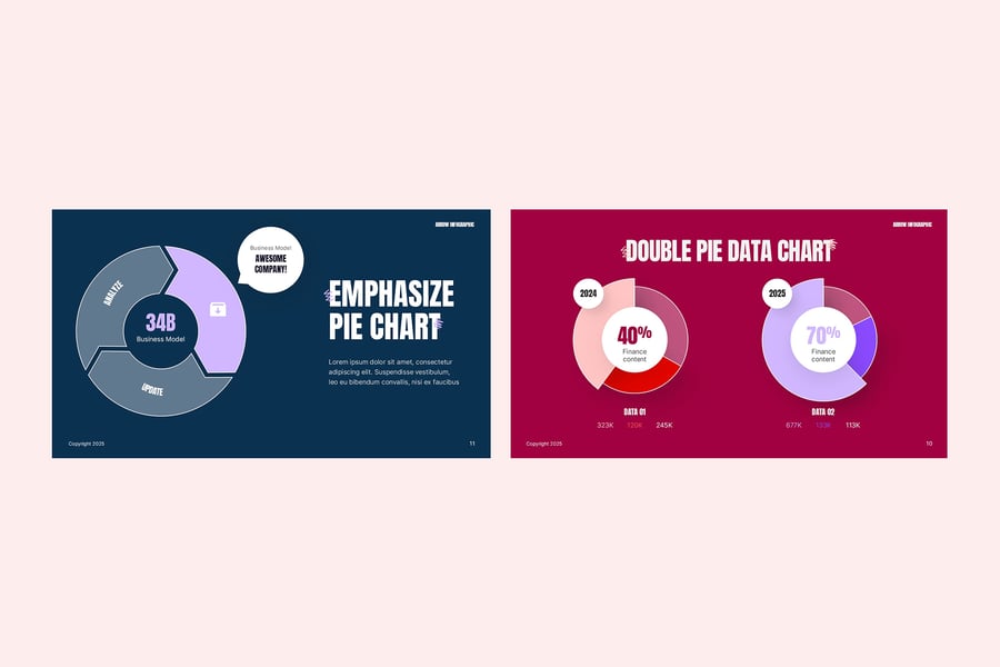 饼图PPT模板 (PPTX)