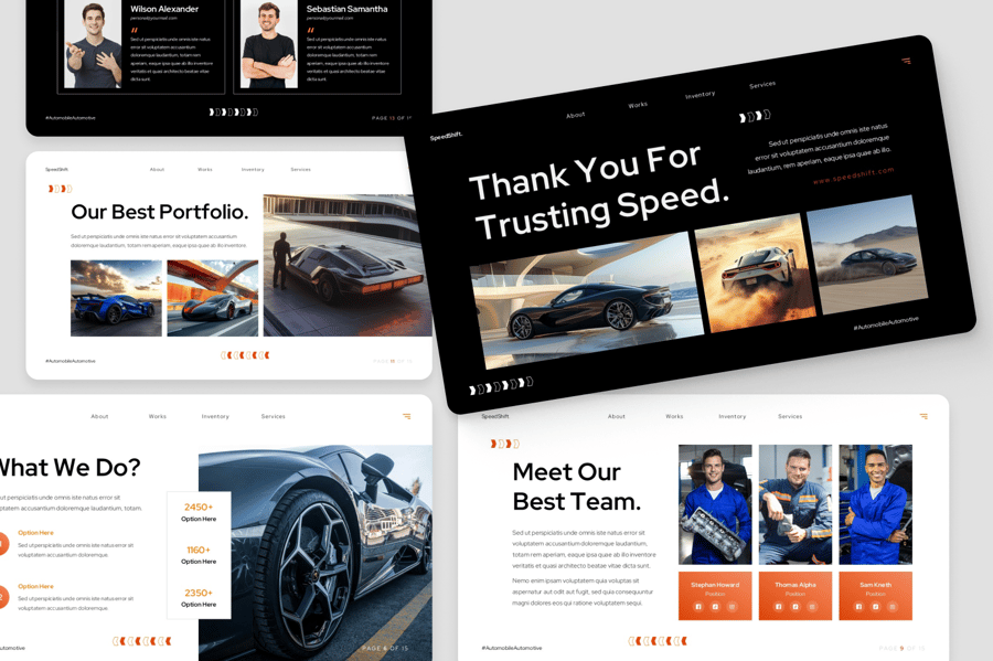 汽车业务与创新演示PPT模板 (PPTX)