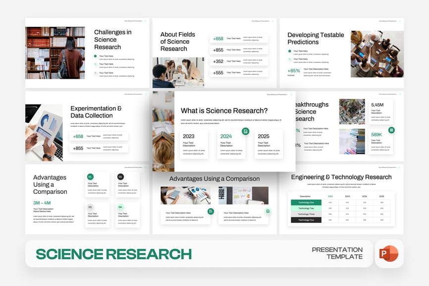 科学研究PPT模板 (PPTX)
