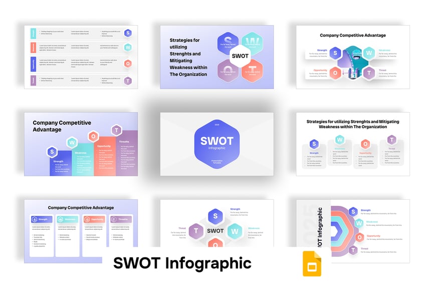 SWOT分析PPT模板 (PPTX)