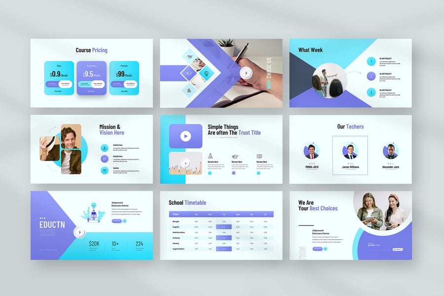 教育演示模板PPT模板 (PPTX)