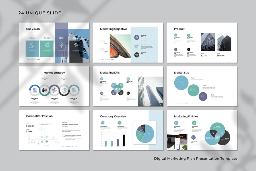 数字营销计划演示PPT模板 (PPTX)