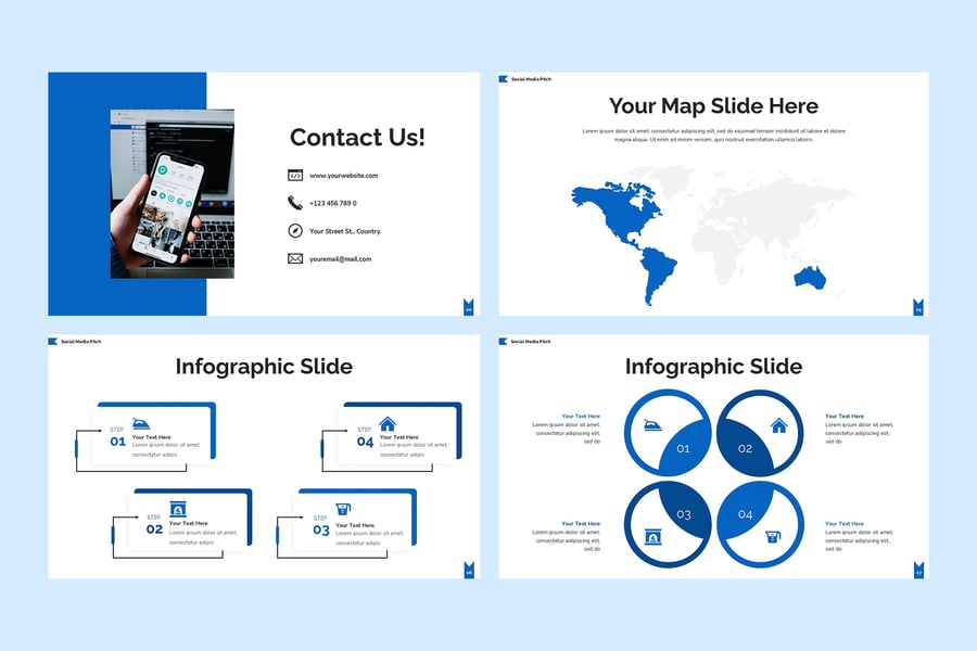 社交媒体音调PPT模板 (PPTX)