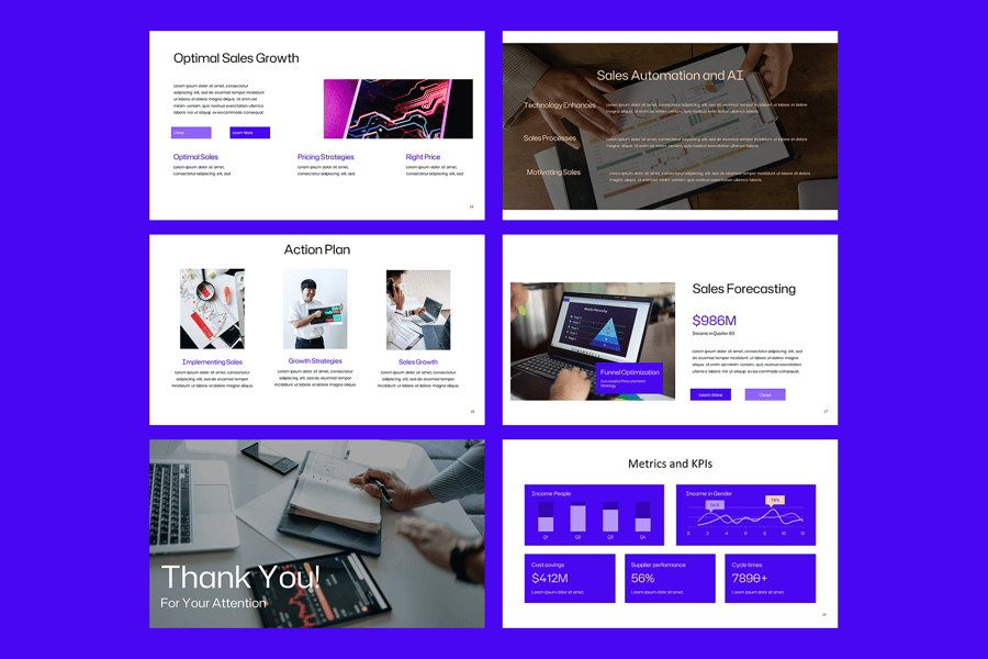 销售增长PPT模板 (PPTX)