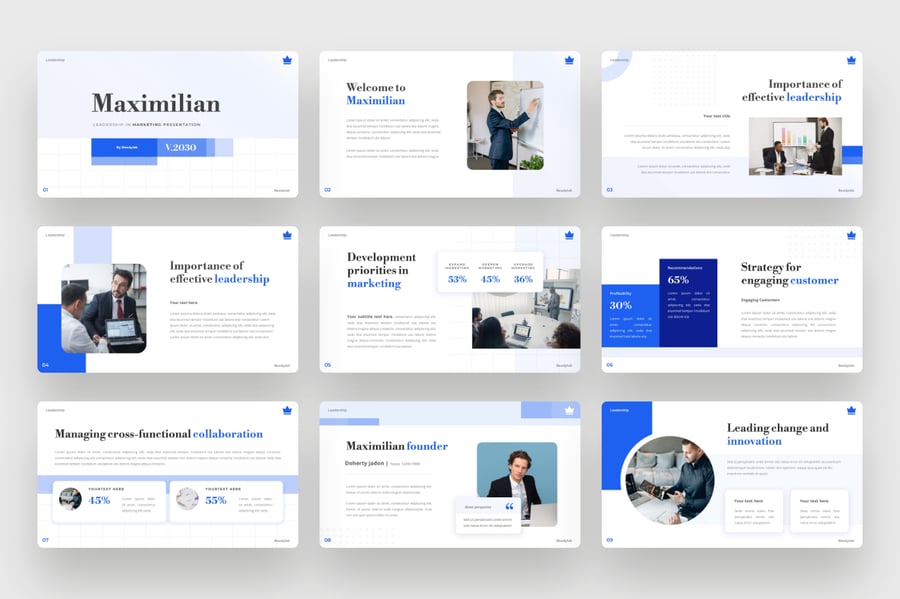 领导力营销PPT模板 (PPTX)