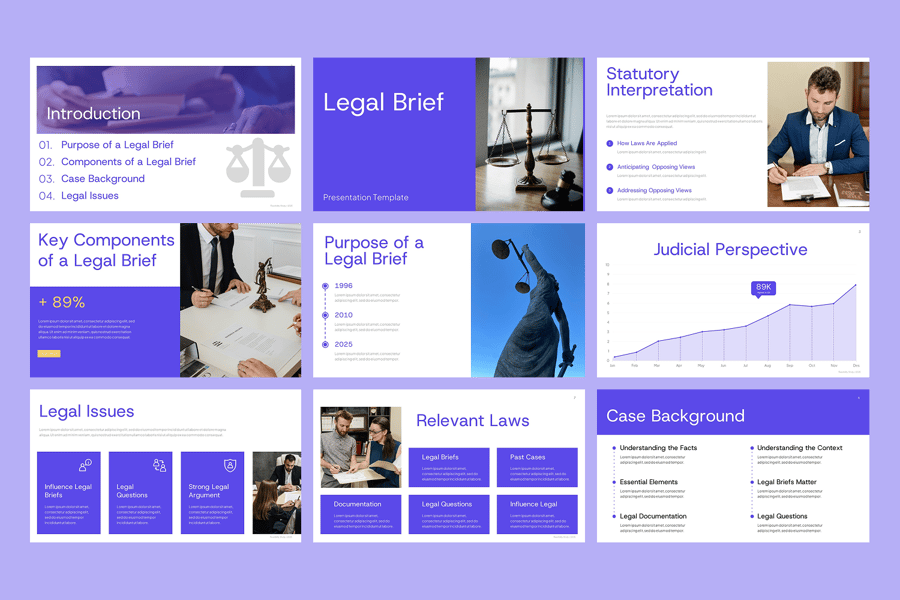 法律简介PPT模板 (PPTX)