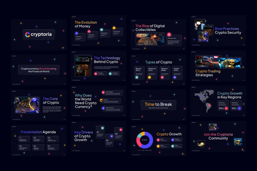 加密货币PPT模板 (PPTX)