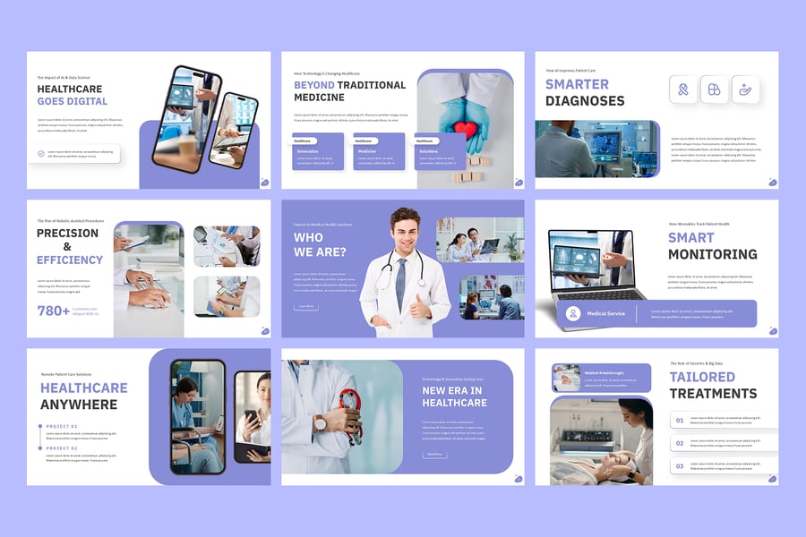 医疗健康PPT模板 (PPTX)