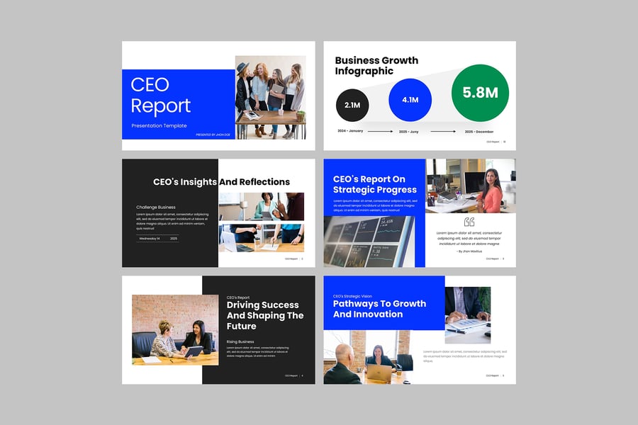 首席执行官报告PPT模板 (PPTX)