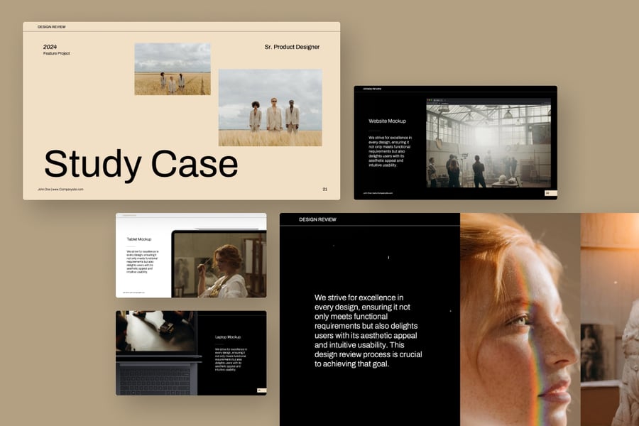 设计评论PPT模板 (PPTX)