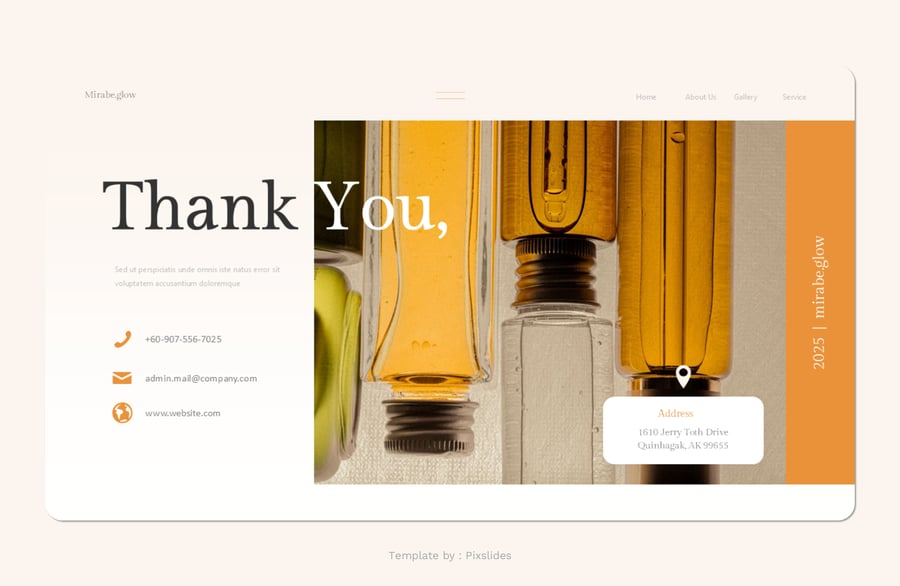 化妆品和美容PPT模板 (PPTX)