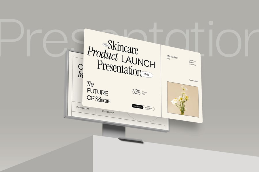 互动护肤产品发布PPT模板 (PPTX)