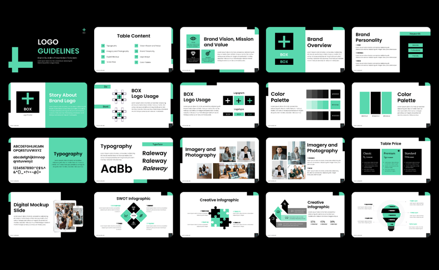 品牌准则演示模板PPT模板 (PPTX)