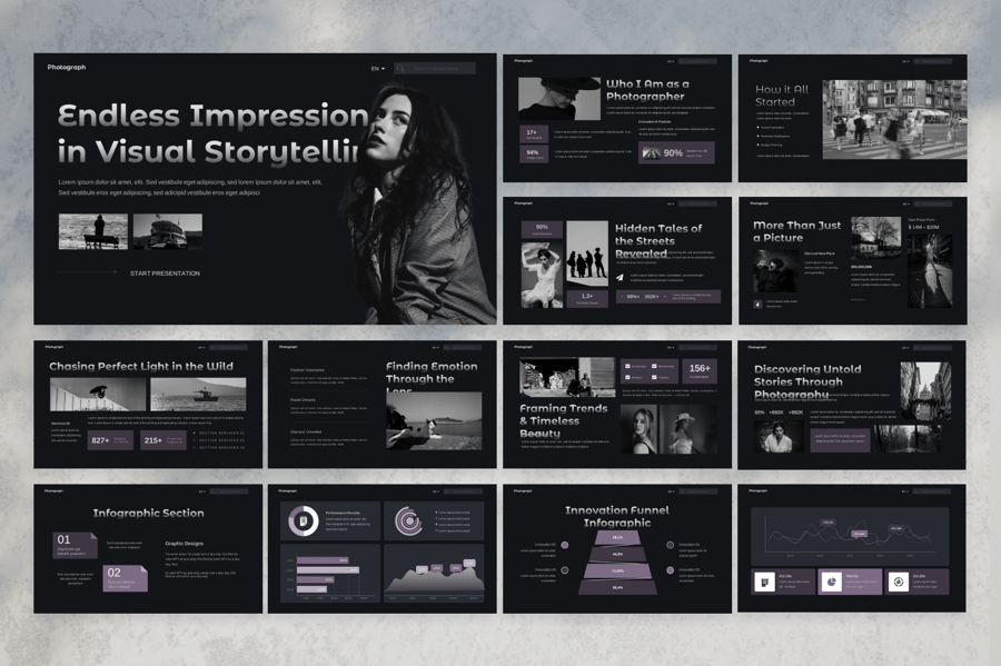 摄影PPT模板 (PPTX)