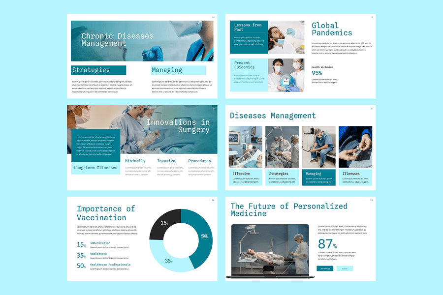 医疗健康PPT模板 (PPTX)