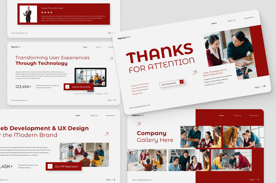 代理介绍甲板PPT模板 (PPTX)