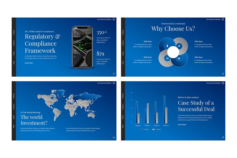 投资银行业务PPT模板 (PPTX)