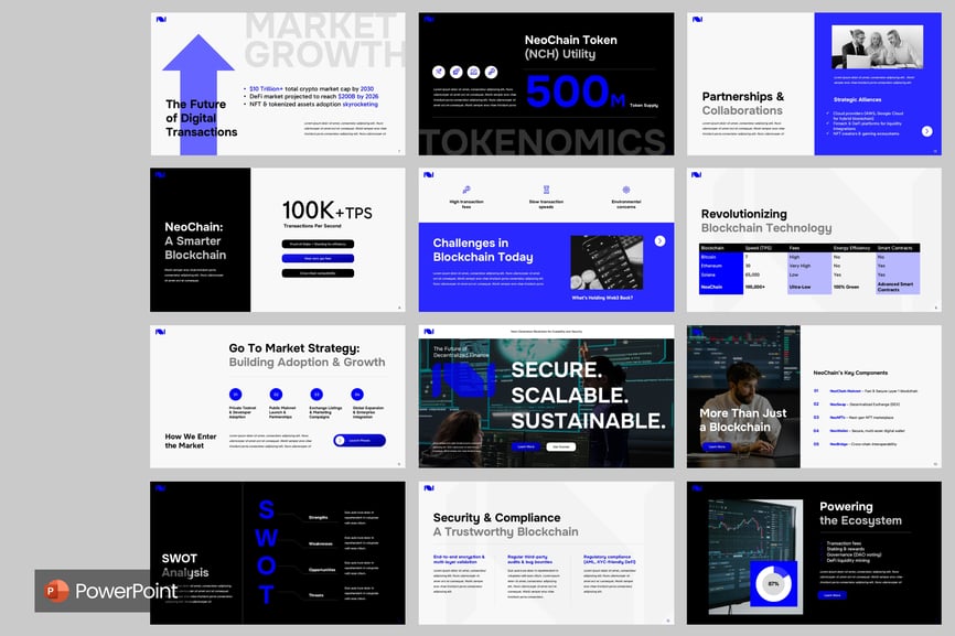 区块链PPT模板 (PPTX)