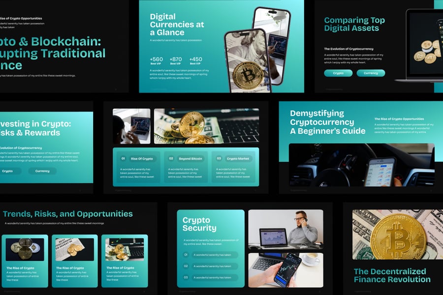 加密货币PPT模板 (PPTX)