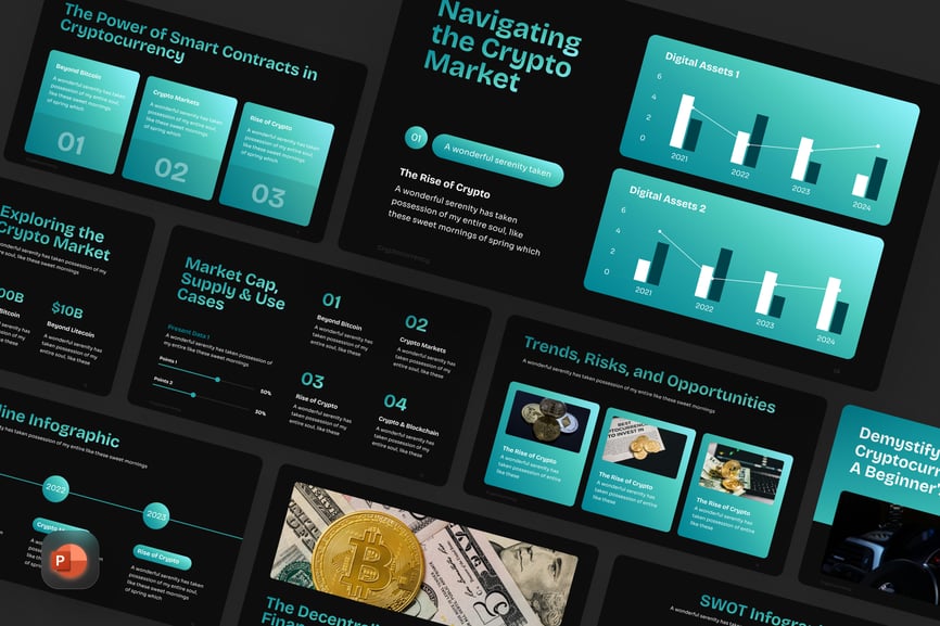 加密货币PPT模板 (PPTX)