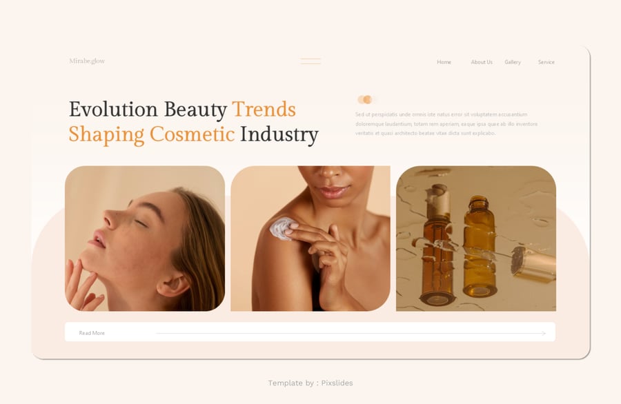 化妆品和美容PPT模板 (PPTX)