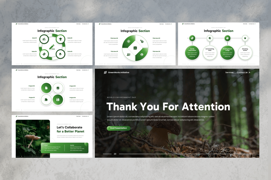 世界环境日PPT模板 (PPTX)