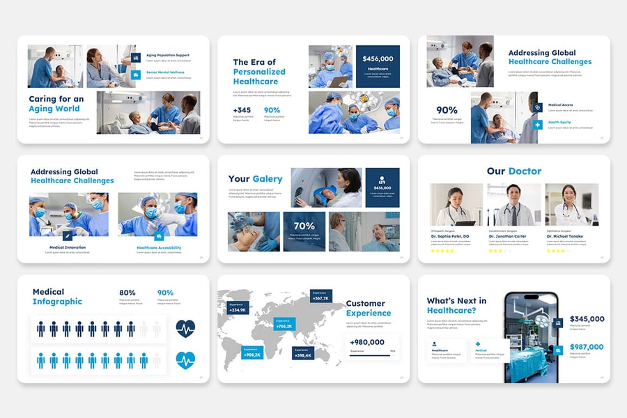 卫生保健PPT模板 (PPTX)