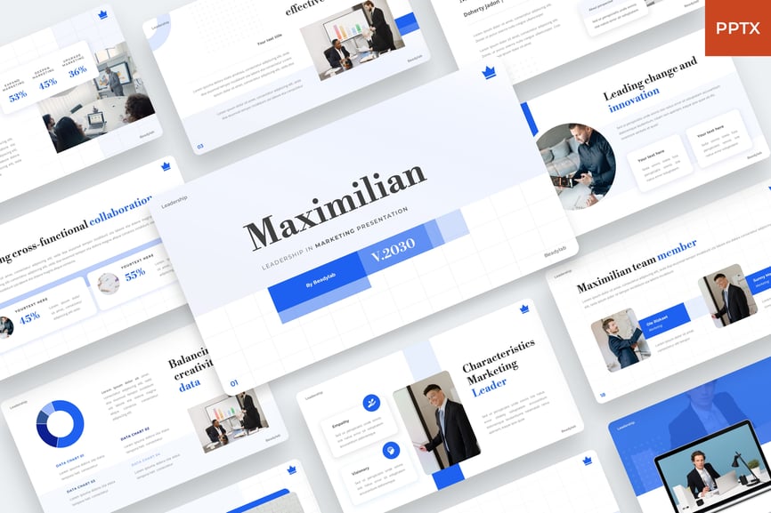 领导力营销PPT模板 (PPTX)