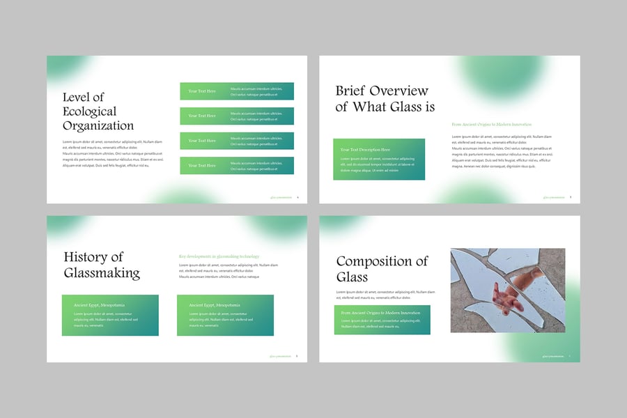 玻璃行业PPT模板 (PPTX)