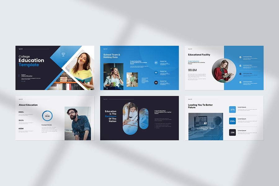 教育演讲PPT模板 (PPTX)