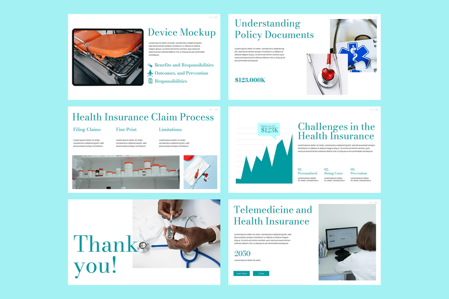 医疗保险PPT模板 (PPTX)