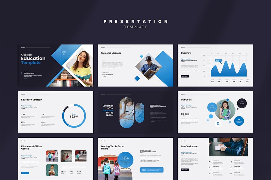 教育演讲PPT模板 (PPTX)