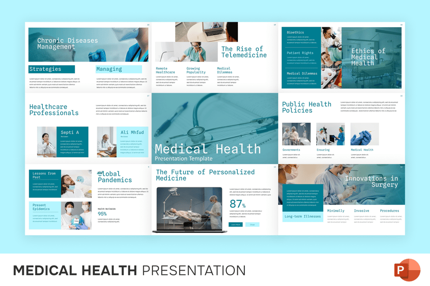 医疗健康PPT模板 (PPTX)