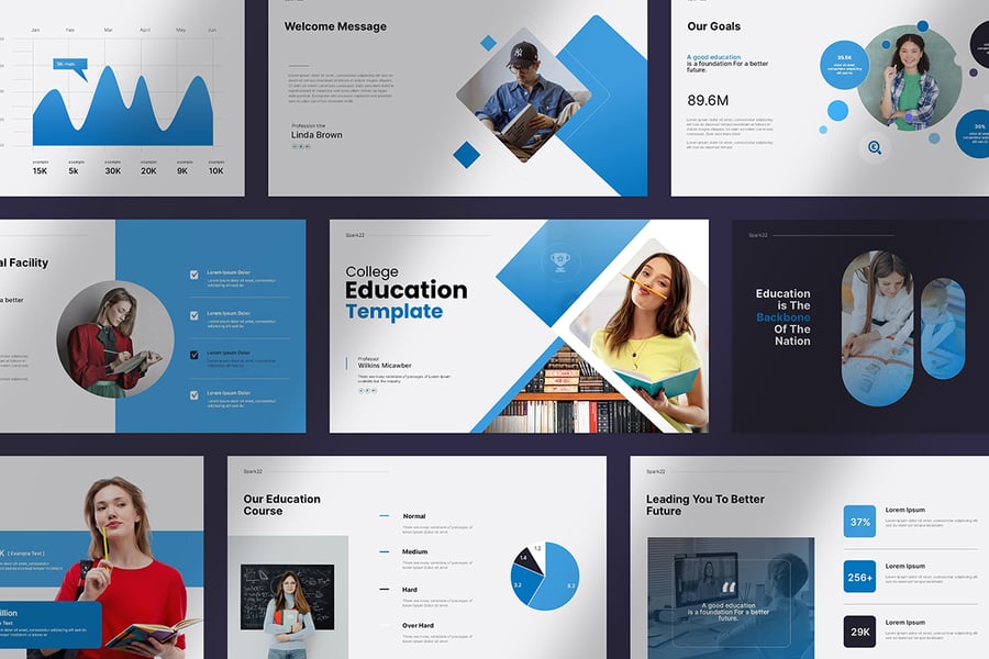 教育演讲PPT模板 (PPTX)