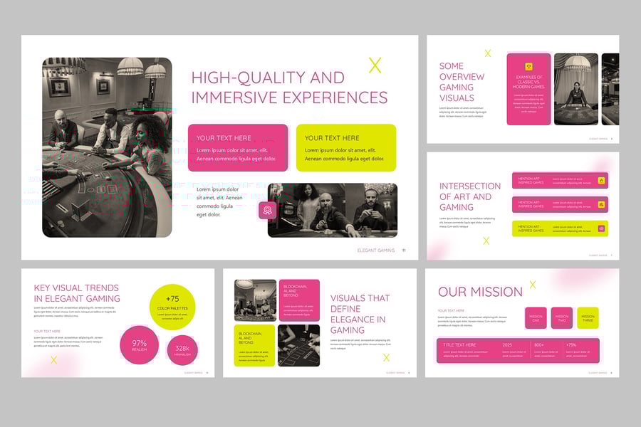 优雅的游戏PPT模板 (PPTX)