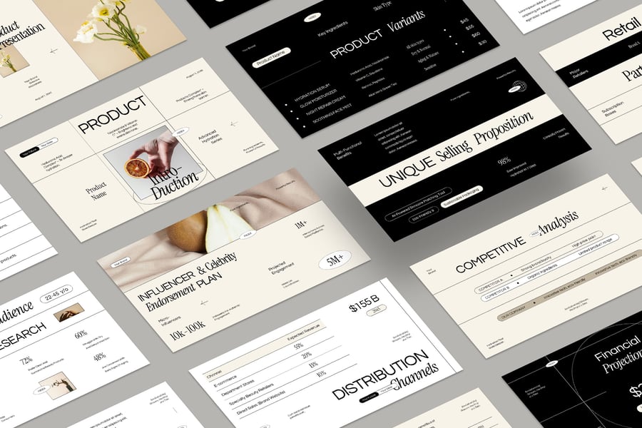 互动护肤产品发布PPT模板 (PPTX)