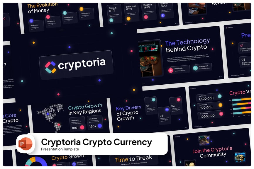 加密货币PPT模板 (PPTX)