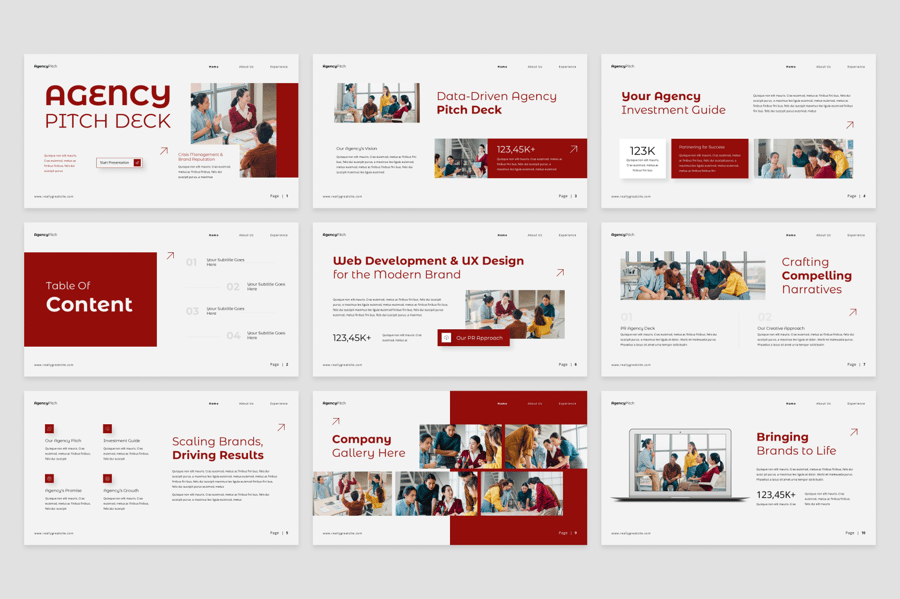 代理介绍甲板PPT模板 (PPTX)