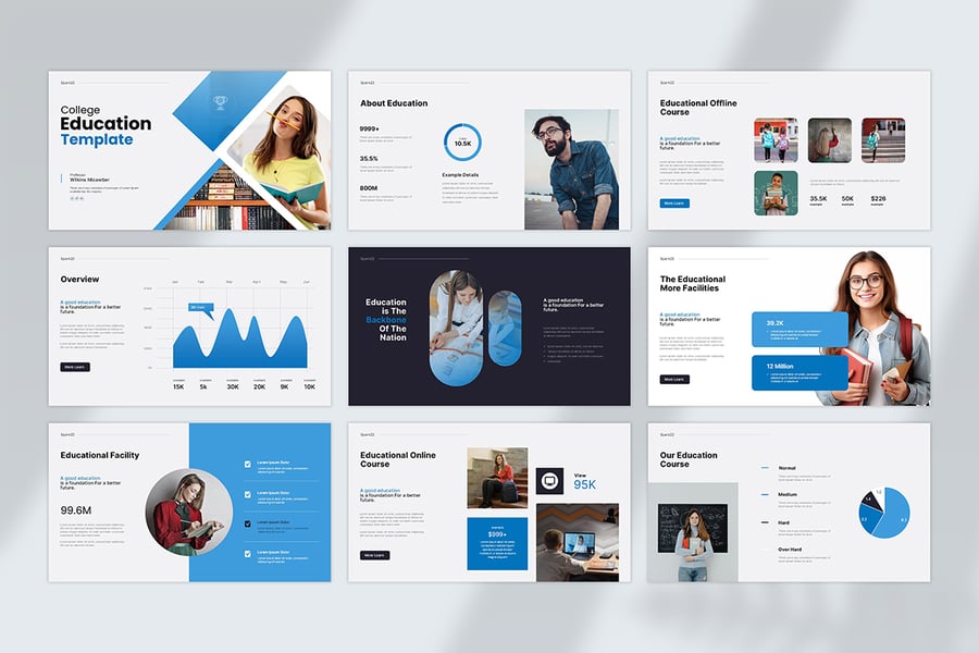 教育演讲PPT模板 (PPTX)