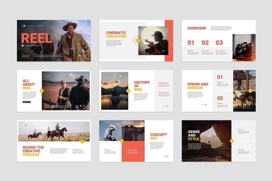 电影演示文稿PPT模板 (PPT,PPTX)